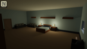 Render de una de las habitaciones del barco